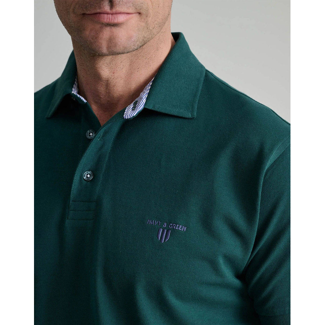 Product NAVY&GREEN POLO SHIRT base image