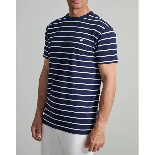 Product NAVY&GREEN ΜΠΛΟΥΖΑΚΙ ΛΑΙΜΟΚΟΨΗ ΡΙΓΕ, CUSTOM FIT base image