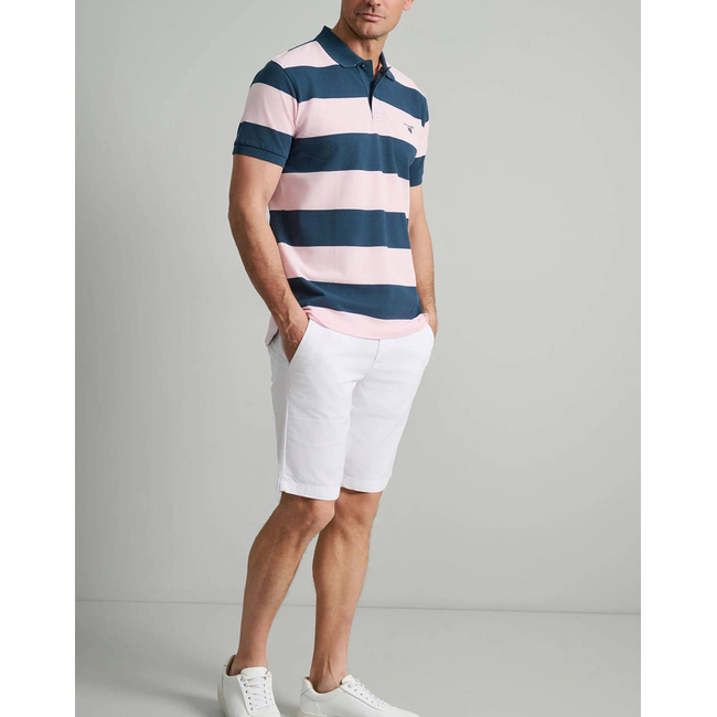 Product NAVY&GREEN ΜΠΛΟΥΖΑΚΙ ΠΟΛΟ, ΡΙΓΕΣ, CUSTOM FIT base image