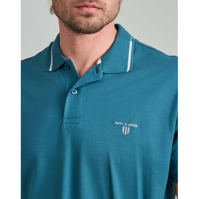 Product NAVY&GREEN POLO SHIRT base image