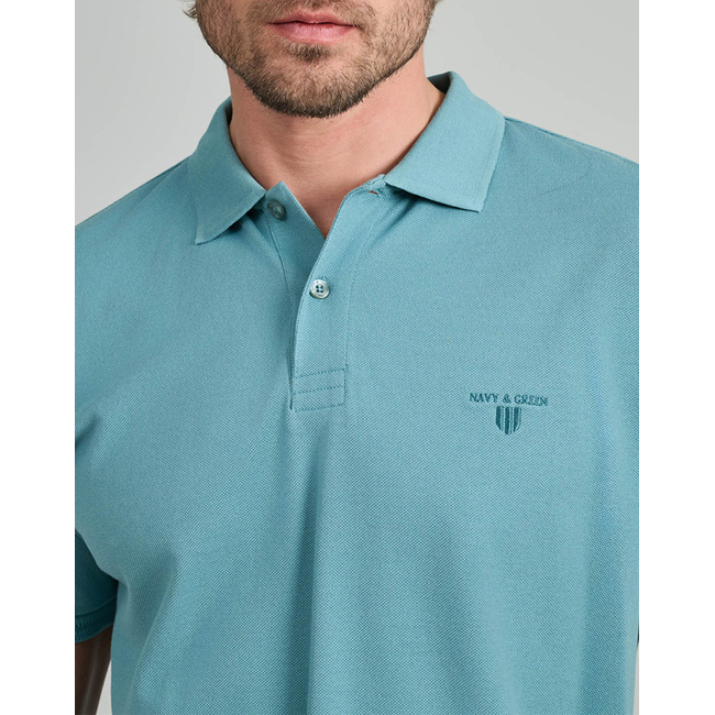 Product NAVY&GREEN POLO SHIRT, YOUNG LINE base image