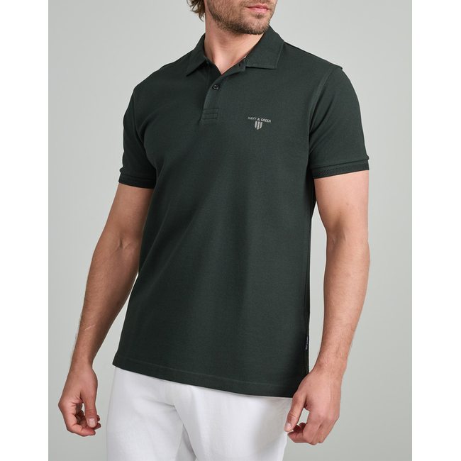 Product NAVY&GREEN POLO SHIRT, YOUNG LINE base image