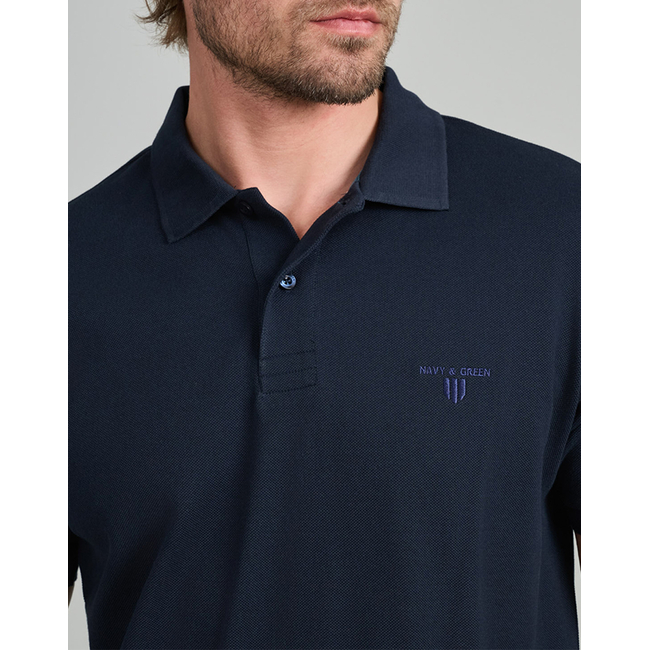 Product NAVY&GREEN POLO SHIRT, YOUNG LINE base image