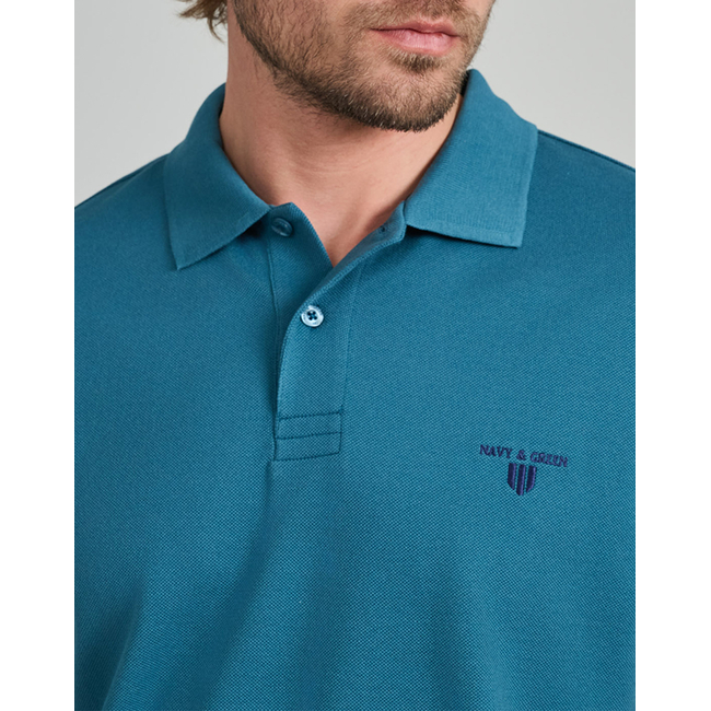 Product NAVY&GREEN POLO SHIRT, YOUNG LINE base image