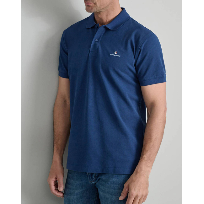 Product NAVY&GREEN ΜΠΛΟΥΖΑΚΙ ΠΟΛΟ M/ΧΡΩΜΟ, CUSTOM FIT base image