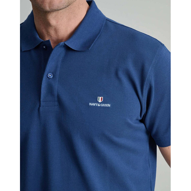 Product NAVY&GREEN ΜΠΛΟΥΖΑΚΙ ΠΟΛΟ M/ΧΡΩΜΟ, CUSTOM FIT base image