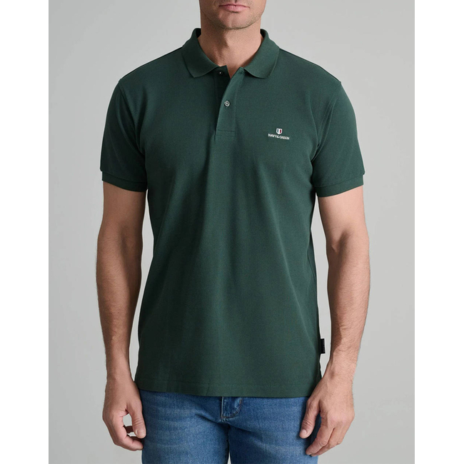 Product NAVY&GREEN POLO SHIRT SOL/COL, CUSTOM FIT base image