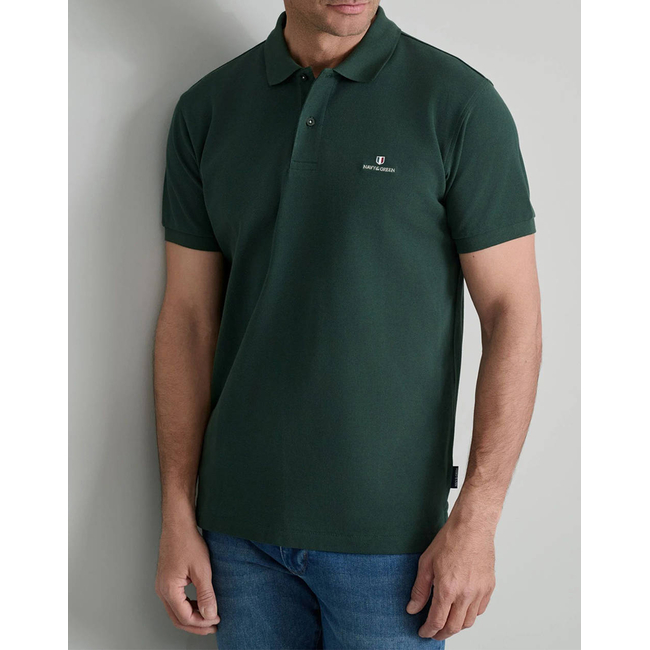 Product NAVY&GREEN POLO SHIRT SOL/COL, CUSTOM FIT base image