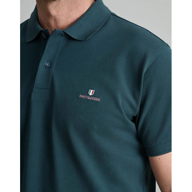 Product NAVY&GREEN ΜΠΛΟΥΖΑΚΙ ΠΟΛΟ M/ΧΡΩΜΟ, CUSTOM FIT base image
