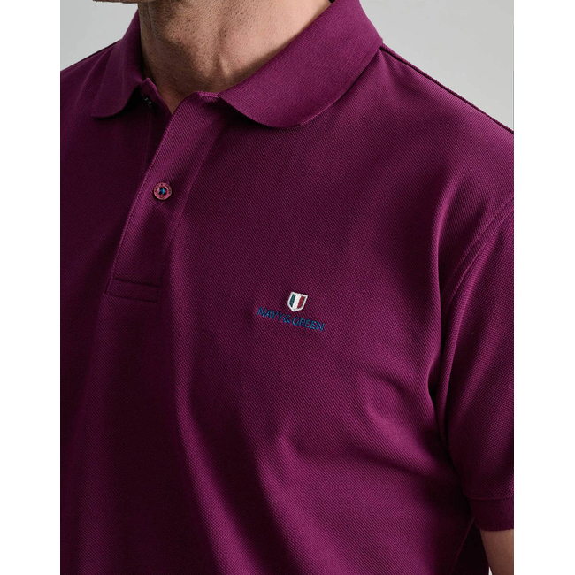 Product NAVY&GREEN POLO SHIRT SOL/COL, CUSTOM FIT base image