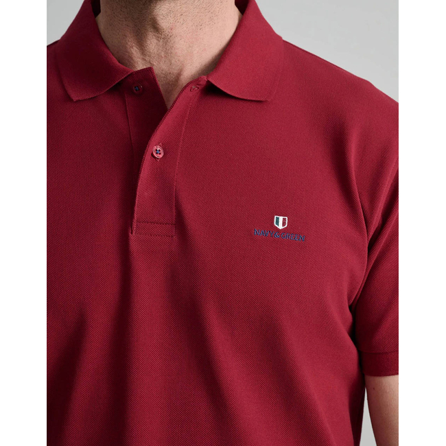 Product NAVY&GREEN POLO SHIRT SOL/COL, CUSTOM FIT base image