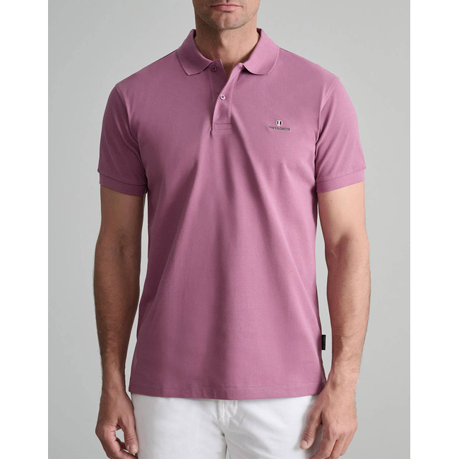 Product NAVY&GREEN POLO SHIRT SOL/COL, CUSTOM FIT base image