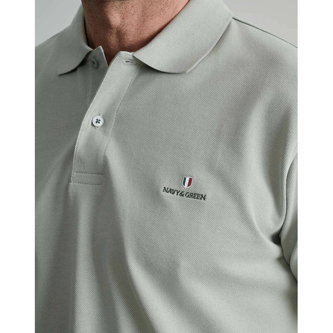 Product NAVY&GREEN ΜΠΛΟΥΖΑΚΙ ΠΟΛΟ M/ΧΡΩΜΟ, CUSTOM FIT base image