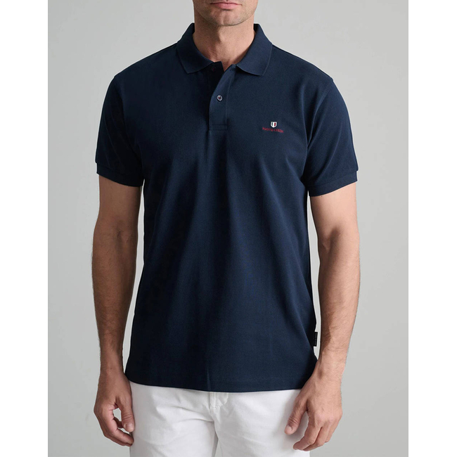 Product NAVY&GREEN POLO SHIRT SOL/COL, CUSTOM FIT base image