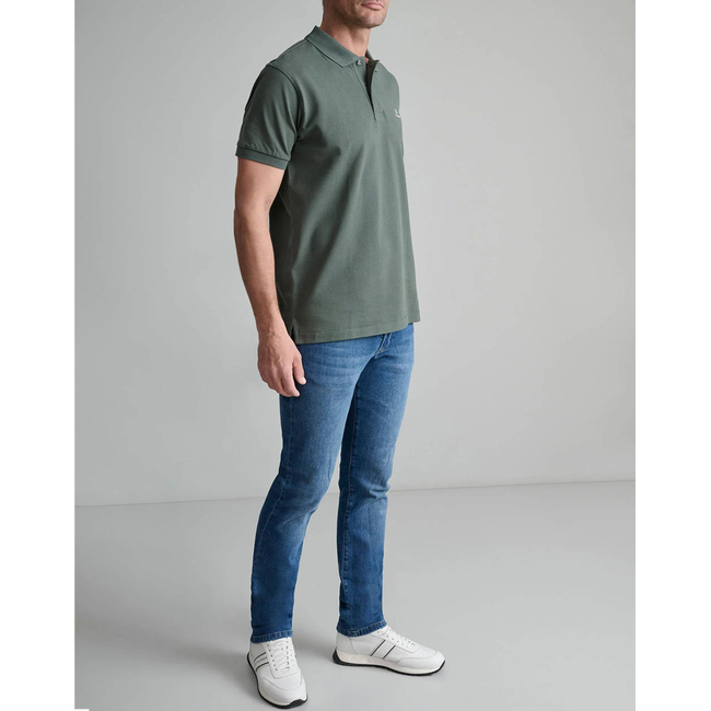 Product NAVY&GREEN POLO SHIRT SOL/COL, CUSTOM FIT base image