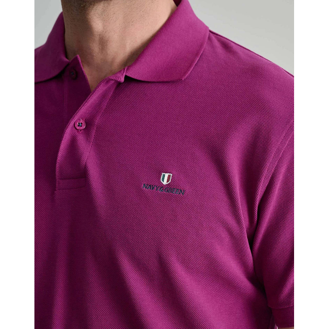 Product NAVY&GREEN POLO SHIRT SOL/COL, CUSTOM FIT base image