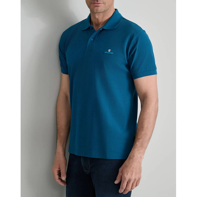 Product NAVY&GREEN POLO SHIRT SOL/COL, CUSTOM FIT base image