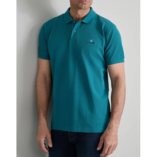 Product NAVY&GREEN POLO SHIRT SOL/COL, CUSTOM FIT base image