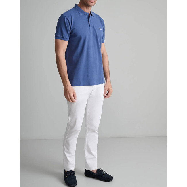 Product NAVY&GREEN POLO SHIRT SOL/COL, CUSTOM FIT base image