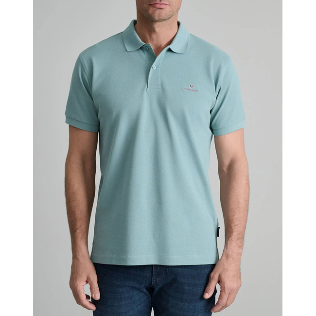 Product NAVY&GREEN POLO SHIRT SOL/COL, CUSTOM FIT base image