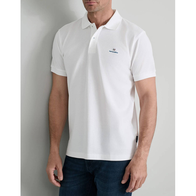 Product NAVY&GREEN POLO SHIRT SOL/COL, CUSTOM FIT base image