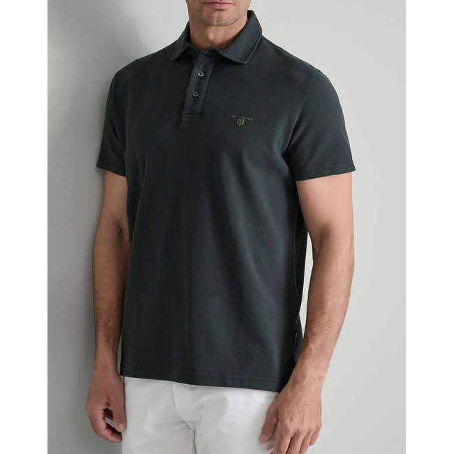 Product NAVY&GREEN POLO PIQUE T-SHIRT SOL/COL base image