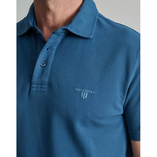 Product NAVY&GREEN POLO PIQUE T-SHIRT SOL/COL base image