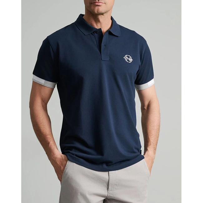 Product NAVY&GREEN ΜΠΛΟΥΖΑΚΙ ΠΟΛΟ, CUSTOM FIT base image