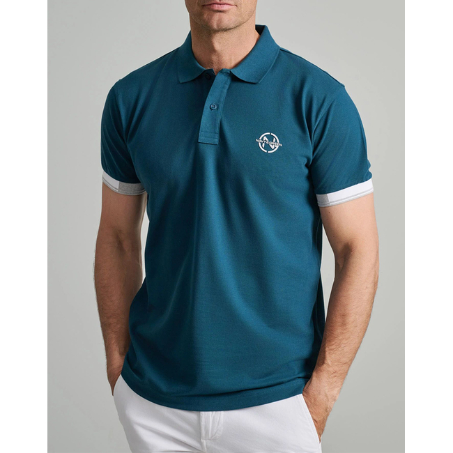 Product NAVY&GREEN ΜΠΛΟΥΖΑΚΙ ΠΟΛΟ, CUSTOM FIT base image