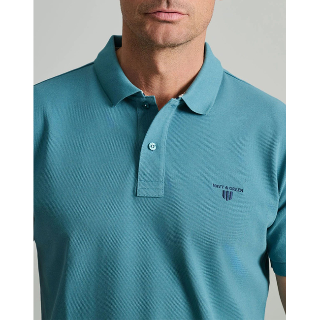 Product NAVY&GREEN ΜΠΛΟΥΖΑΚΙ ΠIKE ΠΟΛΟ, CUSTOM FIT base image