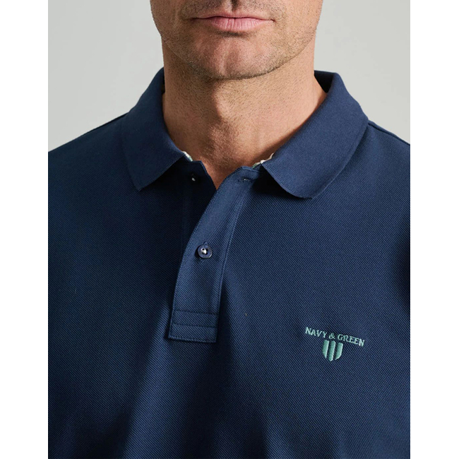 Product NAVY&GREEN ΜΠΛΟΥΖΑΚΙ ΠIKE ΠΟΛΟ, CUSTOM FIT base image