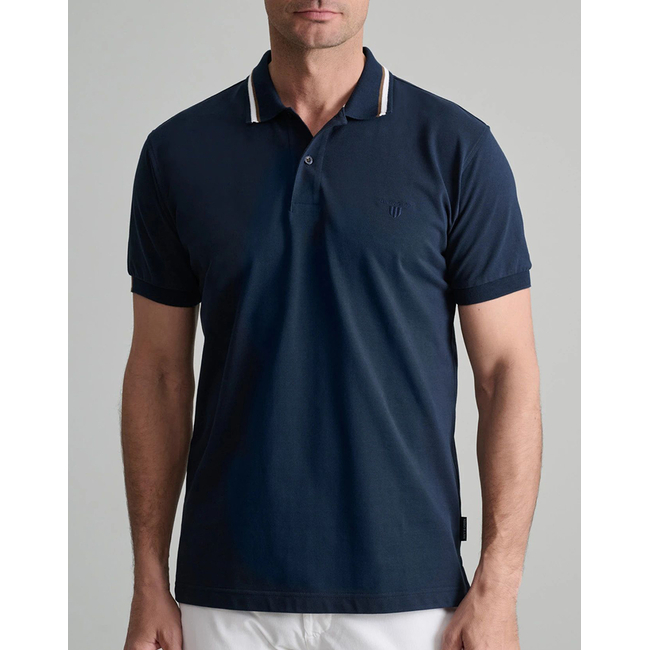 Product NAVY&GREEN ΜΠΛΟΥΖΑΚΙ ΠΟΛΟ, CUSTOM FIT base image