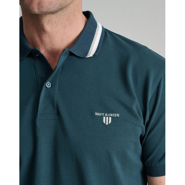 Product NAVY&GREEN ΜΠΛΟΥΖΑΚΙ ΠΟΛΟ, CUSTOM FIT base image