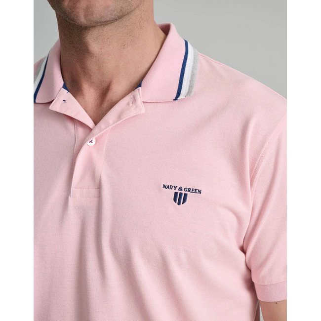 Product NAVY&GREEN ΜΠΛΟΥΖΑΚΙ ΠΟΛΟ, CUSTOM FIT base image