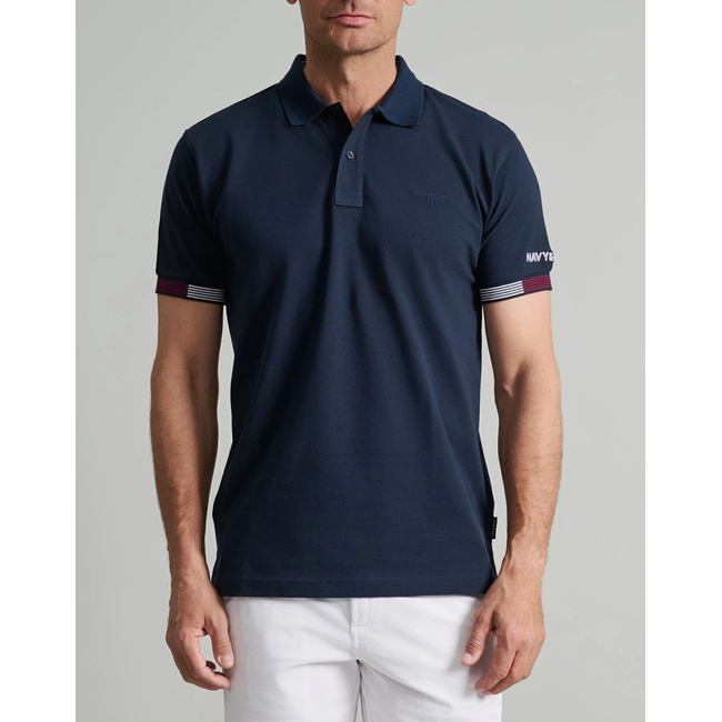 Product NAVY&GREEN ΜΠΛΟΥΖΑΚΙ ΠΟΛΟ, CUSTOM FIT base image