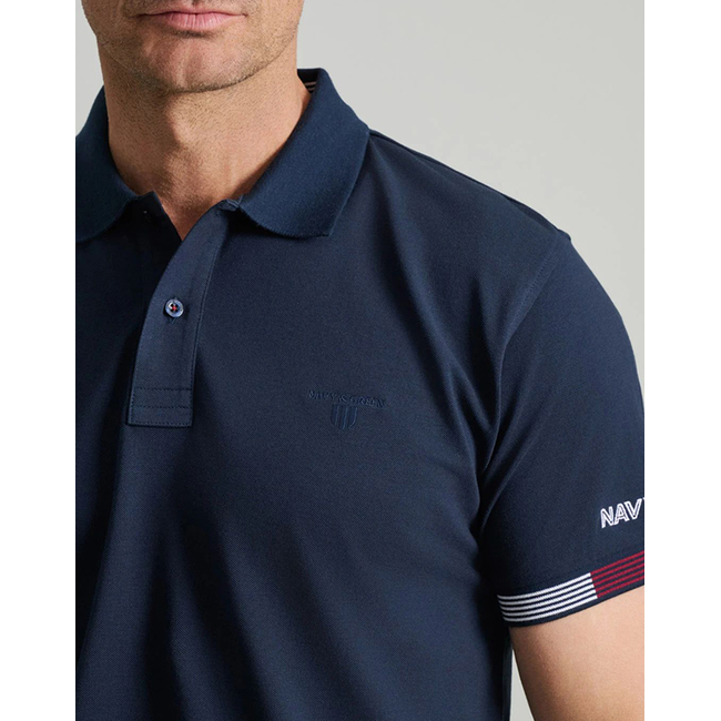 Product NAVY&GREEN ΜΠΛΟΥΖΑΚΙ ΠΟΛΟ, CUSTOM FIT base image