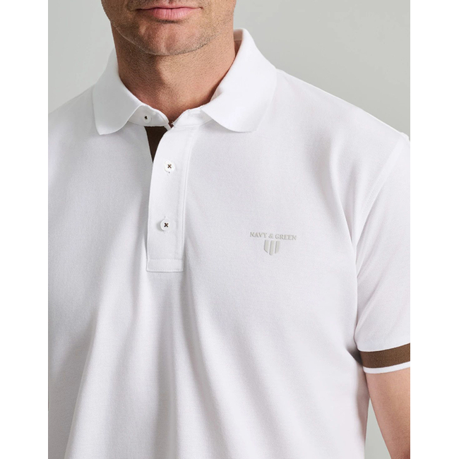 Product NAVY&GREEN ΜΠΛΟΥΖΑΚΙ ΠΟΛΟ, CUSTOM FIT base image