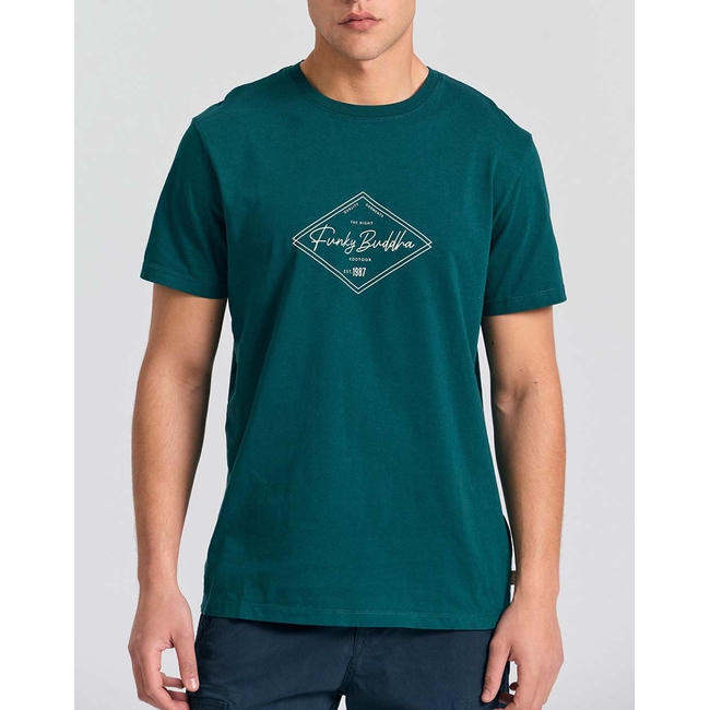 Product FUNKY BUDDHA Ανδρική Μπλούζα Κοντό Μανίκι Με Τύπωμα base image