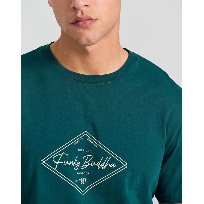 Product FUNKY BUDDHA Ανδρική Μπλούζα Κοντό Μανίκι Με Τύπωμα base image