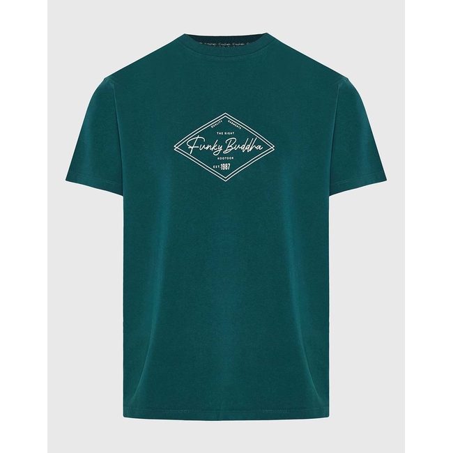 Product FUNKY BUDDHA Ανδρική Μπλούζα Κοντό Μανίκι Με Τύπωμα base image