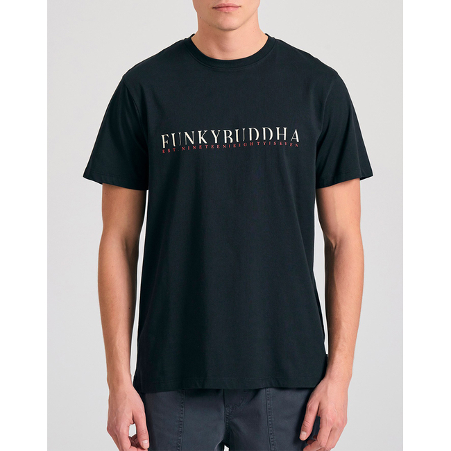 Product FUNKY BUDDHA Ανδρική Μπλούζα Κοντό Με Τύπωμα base image