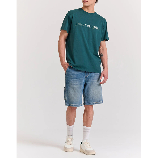Product FUNKY BUDDHA Ανδρική Μπλούζα Κοντό Με Τύπωμα base image