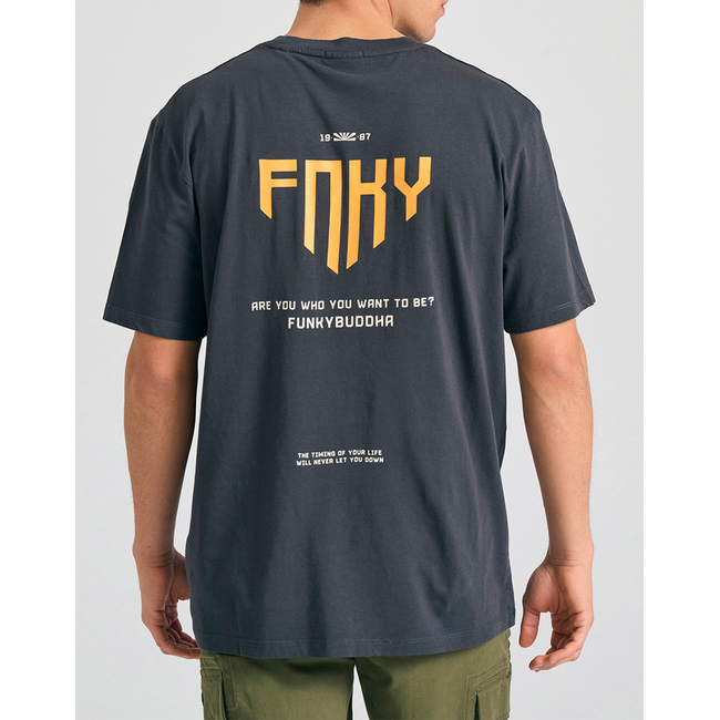 Product FUNKY BUDDHA Ανδρική Μπλούζα Κοντό Μανίκι Με Τύπωμα base image