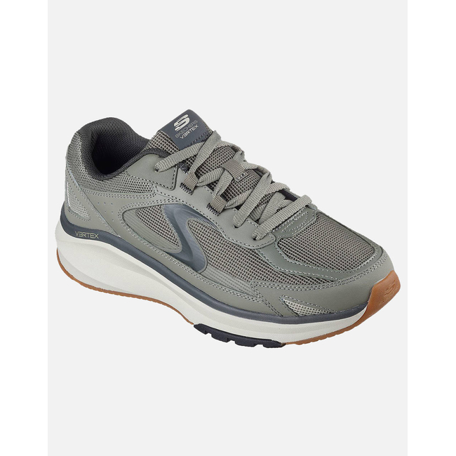 Product SKECHERS Leather Overlay Mesh Lace Up Sneaker W/ Swan Logo base image