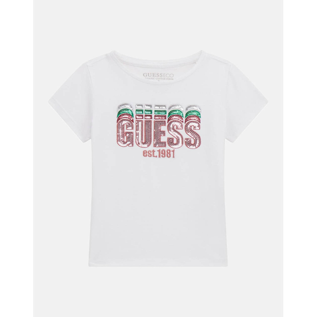 Product GUESS SS T-SHIRT W/SEQUINS KIDS GIRL base image
