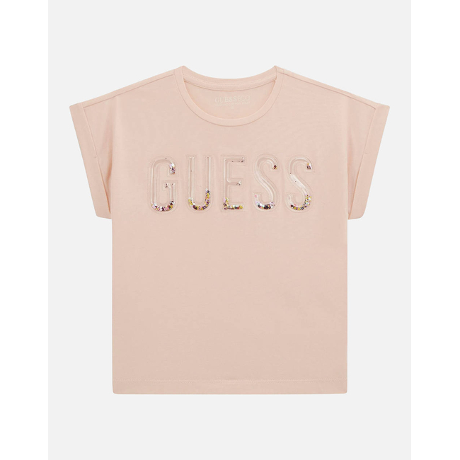 Product GUESS  MIDI SS T-SHIRT - MID ORGANIC CO STR JERSEY 160 ΜΠΛΟΥΖΑ G base image