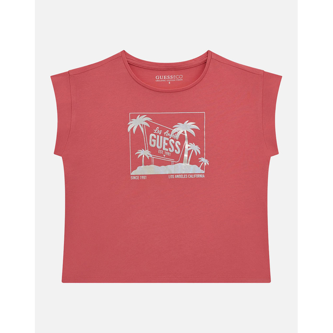 Product GUESS MIDI SS T-SHIRT - MID ORGANIC CO STR JERSEY 160 T-SHIRT G base image
