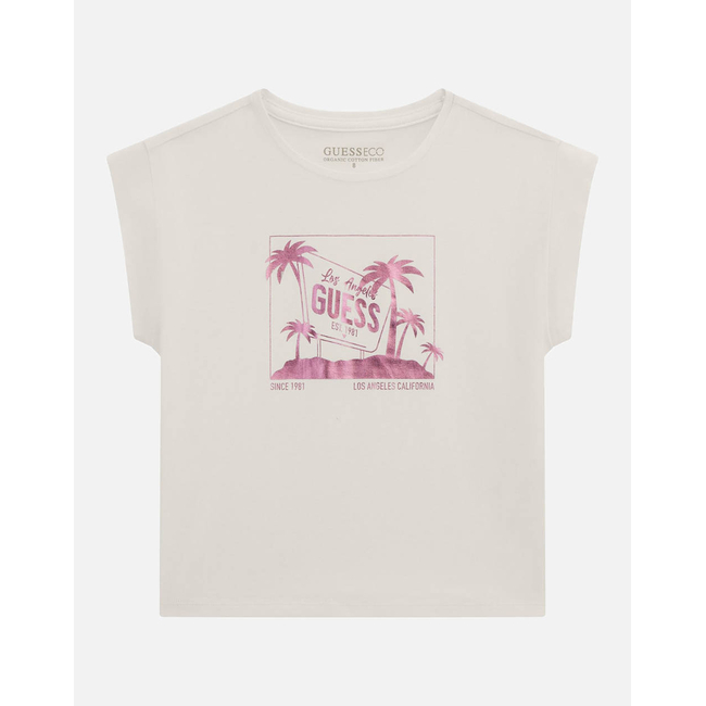 Product GUESS MIDI SS T-SHIRT - MID ORGANIC CO STR JERSEY 160 ΜΠΛΟΥΖΑ ΠΑΙΔΙΚΟ GIRL base image