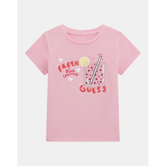 Product GUESS SS T-SHIRT - MID ORGANIC CO STR JERSEY 160 ΜΠΛΟΥΖΑ ΠΑΙΔΙΚΟ GIRL base image
