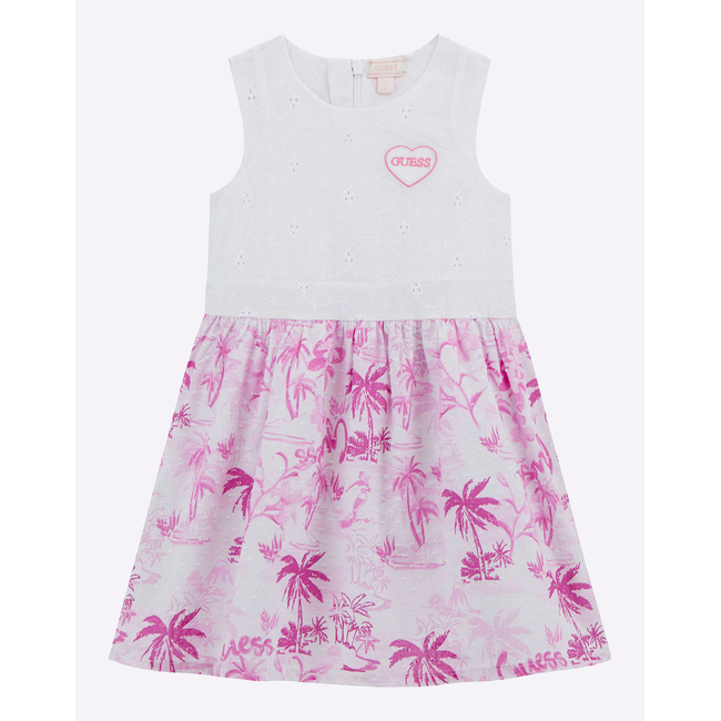 Product GUESS  MIXED FABRIC SS DRES - SANGALLO MUSLIN GRAPES COTTON ΦΟΡΕΜΑ ΠΑΙΔΙΚΟ GIRL base image